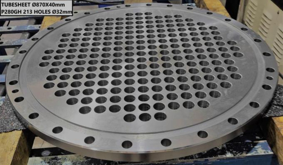 Titan-Gr1-Gr2-Wärmetauscher-Rohrboden SA182 F304L F316L plattierte Platten-Rohrböden