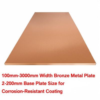 100mm-3000mm Breite Bronze Metallplatte 2-200mm Grundplatten Größe für korrosionsbeständige Beschichtung